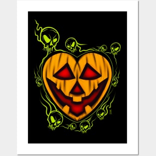 Pumpkin heart Posters and Art